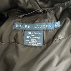 Xs Ralph Lauren black, super soft, puffer vest with buttons